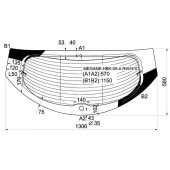 Стекло заднее (крышка багажника) с обогревом RENAULT MEGANE 5D HBK 2008- <b>XYG MEGANE-HBK-09-A RW/H/X</b>