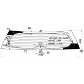Стекло заднее (крышка багажника) с обогревом RENAULT MEGANE II Sport HBK 2002- <b>XYG MEGANE-HBK RW/H/X</b>