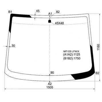Стекло лобовое в клей MITSUBISHI DELICA D5 07- <b>XYG MIT-D5 LFW/X</b>