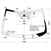 Стекло лобовое в клей MITSUBISHI ASX 5D CROSSOVER 2010- <b>XYG MIT-GA3W-L-VCP LFW/X</b>