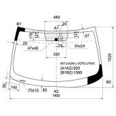 Стекло лобовое в клей MITSUBISHI ASX / RVR 5D CROSSOVER 2010- <b>XYG MIT-GA3W-L-VCPS LFW/X</b>