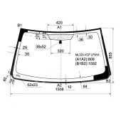 Стекло лобовое в клей MERCEDES-BENZ ML-CLASS W163 1997-2005 <b>XYG ML320-VCP LFW/X</b>