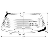 Стекло заднее с обогревом TOYOTA CROWN MS300 / 310 4D SEDAN 1991-1995 <b>XYG MS133 RW/H/X</b>