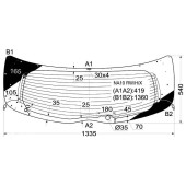 Стекло заднее (крышка багажника) с обогревом TOYOTA MARK X ZIO WAGON 2008- <b>XYG NA10 RW/H/X</b>