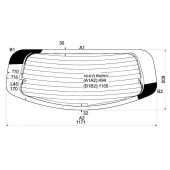 Стекло заднее (крышка багажника) с обогревом NISSAN MARCH / MICRA 10- 5D <b>XYG NI-K13 RW/H/X</b>