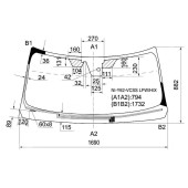 Стекло лобовое с обогревом щеток в клей NISSAN PATROL / INFINITI QX56 / 80 2010- <b>XYG NI-Y62-VCSS LFW/H/X</b>