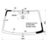 Стекло лобовое в клей DAEWOO LACETTI / CHEVROLET OPTRA / NUBIRA 4D SED / 5D HB 2003- <b>XYG NUBIRA-03 LFW/X</b>