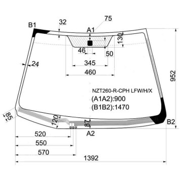 Стекло лобовое с обогревом щеток в клей TOYOTA PREMIO / ALLION 07- <b>XYG NZT260-R-CPH LFW/H/X</b>