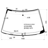 Стекло лобовое в клей SKODA OCTAVIA 97- <b>XYG OCTAVIA2.0 LFW/X</b>