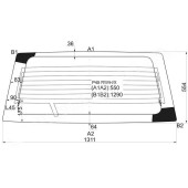 Стекло заднее (крышка багажника) с обогревом MITSUBISHI CHALLENGER WAGON (PAJERO SPORT) 97- <b>XYG P45 RW/H/X</b>
