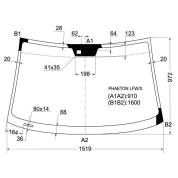 Стекло лобовое в клей VOLKSWAGEN PHAETON 4D SEDAN 2007- <b>XYG PHAETON LFW/X</b>