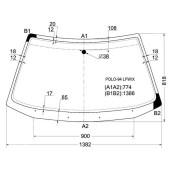Стекло лобовое в клей VOLKSWAGEN POLO 3 / 5D 94-99 <b>XYG POLO-94 LFW/X</b>