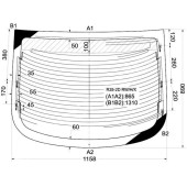 Стекло заднее (крышка багажника) с обогревом NISSAN SKYLINE / INFINITI G3 / 37 01-07 2D CPE <b>XYG R35-2D RW/H/X</b>