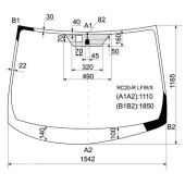Стекло лобовое в клей TOYOTA ALPHARD 02-08 <b>XYG RC20-R LFW/X</b>