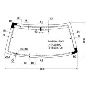 Стекло лобовое в клей RANGE ROVER 4.6HSE 4.0SE 4D UTILITY 95-2000 <b>XYG ROVER4.6 LFW/X</b>