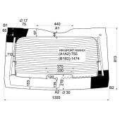 Стекло заднее (крышка багажника) с обогревом RANGE ROVER SPORT SUV 05-09 гг <b>XYG RR-SPORT RW/H/X</b>
