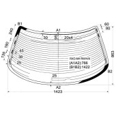 Стекло заднее с обогревом TOYOTA MARK II 4D HARDTOP 1996- <b>XYG RXO-NH RW/H/X</b>