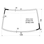 Стекло лобовое в клей DAIHATSU HIIJET / ATRAI 7 / EXTOL / TOYOTA SPARK VAN 1999- <b>XYG S200V LFW/X</b>