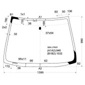 Стекло лобовое в клей HONDA CIVIC 01-05 5D HBK <b>XYG S6A LFW/X</b>
