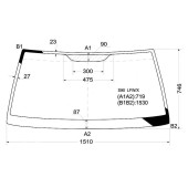 Стекло лобовое в клей VOLVO S90 4D SEDAN 1998-1999 <b>XYG S90 LFW/X</b>
