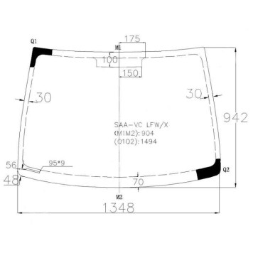 Стекло лобовое в клей HONDA FIT / JAZZ 01-07 <b>XYG SAA-VC LFW/X</b>