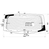 Стекло заднее (крышка багажника) с обогревом RENAULT SANDERO 5D HATCHBACK 2008- <b>XYG SANDERO RW/H/X</b>