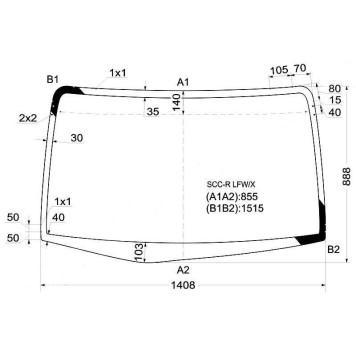 Стекло лобовое в клей HONDA MOBILIO / MOBILIO SPIKE 01-08 <b>XYG SCC-R LFW/X</b>