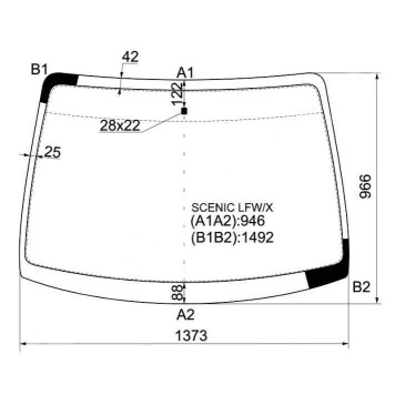 Стекло лобовое в клей RENAULT SCENIC 96- <b>XYG SCENIC LFW/X</b>