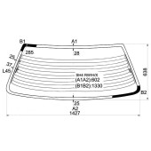 Стекло заднее с обогревом HONDA CIVIC 87-91 4D <b>XYG SH4 RW/H/X</b>