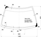Стекло лобовое в клей HONDA ACCORD 89-93 4 / 5D <b>XYG SM4 LFW/X</b>