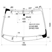 Стекло лобовое в клей HONDA STREAM 06- <b>XYG SMA-R-CP LFW/X</b>