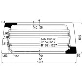 Стекло заднее (крышка багажника) с обогревом HONDA S-MX 96-02 <b>XYG S-MX RW/H/X</b>
