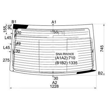 Стекло заднее с обогревом HONDA CIVIC 05- 4D <b>XYG SNA RW/H/X</b>