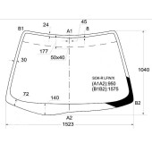 Стекло лобовое в клей HONDA SABER / INSPIRE 98-03 <b>XYG SOK-R LFW/X</b>