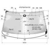 Стекло лобовое в клей VOLKSWAGEN PASSAT B6 4D SEDAN 2005- <b>XYG SOLAR-B6-VCS LFW/X</b>