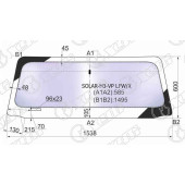 Стекло лобовое атермальное в клей HUMMER H3 05-10 (Solar-X защита от ультрафиолета) <b>XYG SOLAR-H3-VP LFW/X</b>