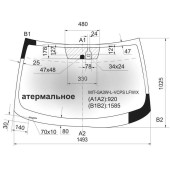 Стекло лобовое в клей MITSUBISHI ASX / RVR 5D CROSSOVER 2010- <b>XYG SOLAR-MIT-GA3W-L-VCPS LFW/X</b>