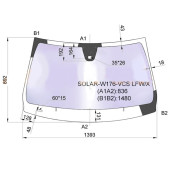 Стекло лобовое в клей MERCEDES BENZ A CLASS (W176) HBK 12- <b>XYG SOLAR-W176-VCS LFW/X</b>