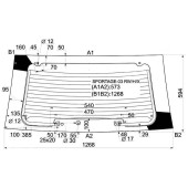 Стекло заднее (крышка багажника) с обогревом KIA SPORTAGE 5D SUV 2004-2005 <b>XYG SPORTAGE-03 RW/H/X</b>