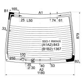 Стекло заднее (крышка багажника) с обогревом HONDA PRELUDE 91-96 <b>XYG SSO-1 RW/H/X</b>