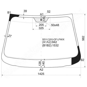 Стекло лобовое в клей SSANGYONG KORANDO 11- / ACTYON 11- <b>XYG SSY-C200-CP LFW/X</b>