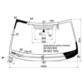Стекло лобовое с обогревом щеток в клей SUBARU FORESTER 2008- <b>XYG SUB-SH5-R-VCPH LFW/H/X</b>