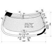 Стекло заднее с обогревом TOYOTA VISTA / CAMRY 4D HARDTOP 90-94 <b>XYG SV32-1 RW/H/X</b>