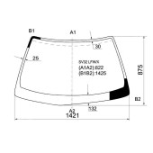 Стекло лобовое в клей TOYOTA VISTA / CAMRY 4D HARDTOP 90-94 <b>XYG SV32 LFW/X</b>