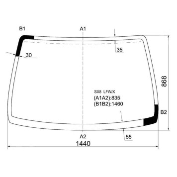 Стекло лобовое в клей HONDA CITY 98-03 <b>XYG SX8 LFW/X</b>