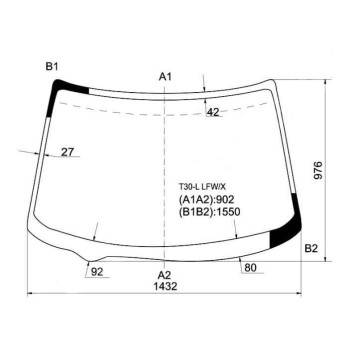 Стекло лобовое в клей NISSAN X-TRAIL 00-07 <b>XYG T30-L LFW/X</b>