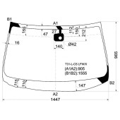 Стекло лобовое в клей NISSAN X-TRAIL 07- <b>XYG T31-L-CS LFW/X</b>