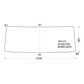 Стекло лобовое в резинку MITSUBISHI FUSO FV CABOVER TRUCK 83-96 / DONG FENG <b>XYG T850 LFW</b>