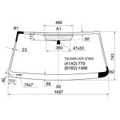Стекло лобовое в клей TOYOTA TACOMA 2D / 4D 05- <b>XYG TACOMA-VCP LFW/X</b>