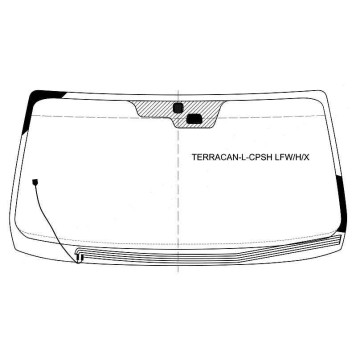 Стекло лобовое с обогревом щеток в клей HYUNDAI TERRACAN 01-07 <b>XYG TERRACAN-L-CPSH LFW/H/X</b>